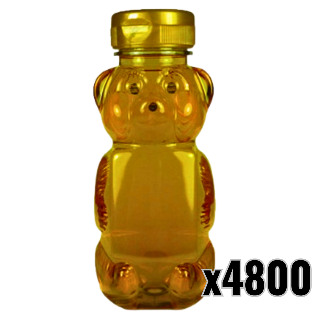 12 oz Plastic Flat Panel Honey Bears
