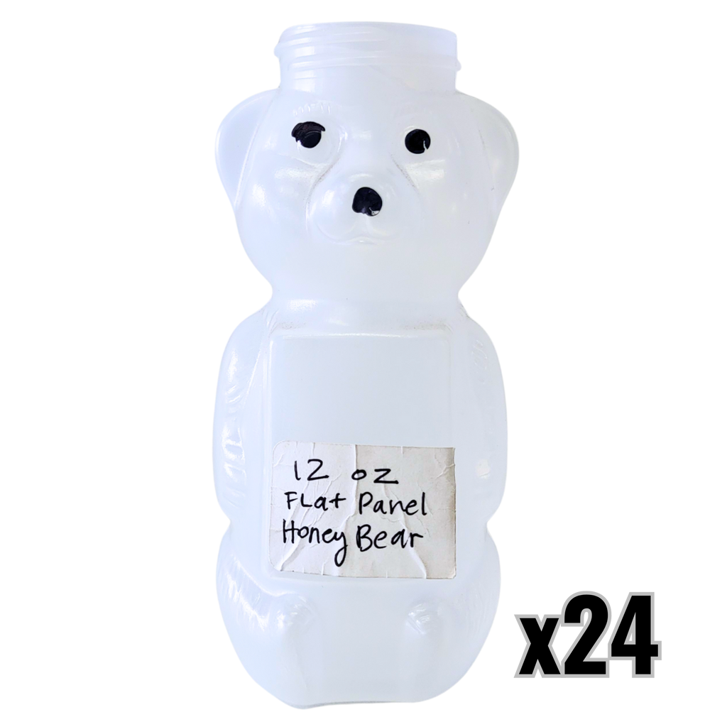 12 oz Plastic Flat Panel Honey Bears