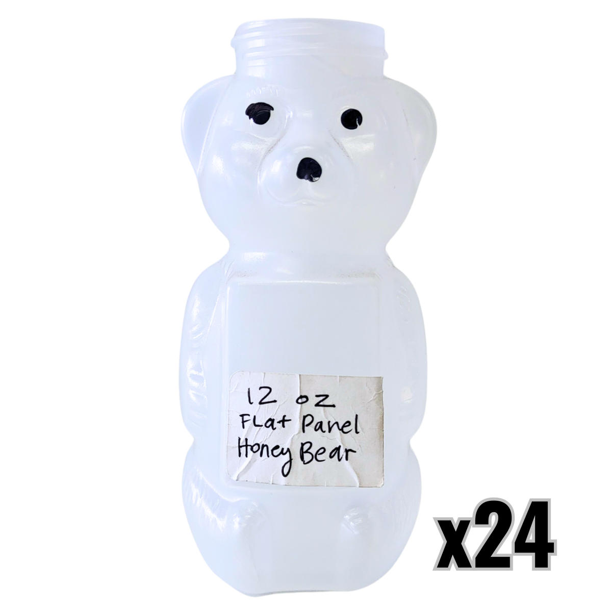 12 oz Plastic Flat Panel Honey Bears