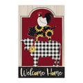 Farm Friends Burlap House Flag