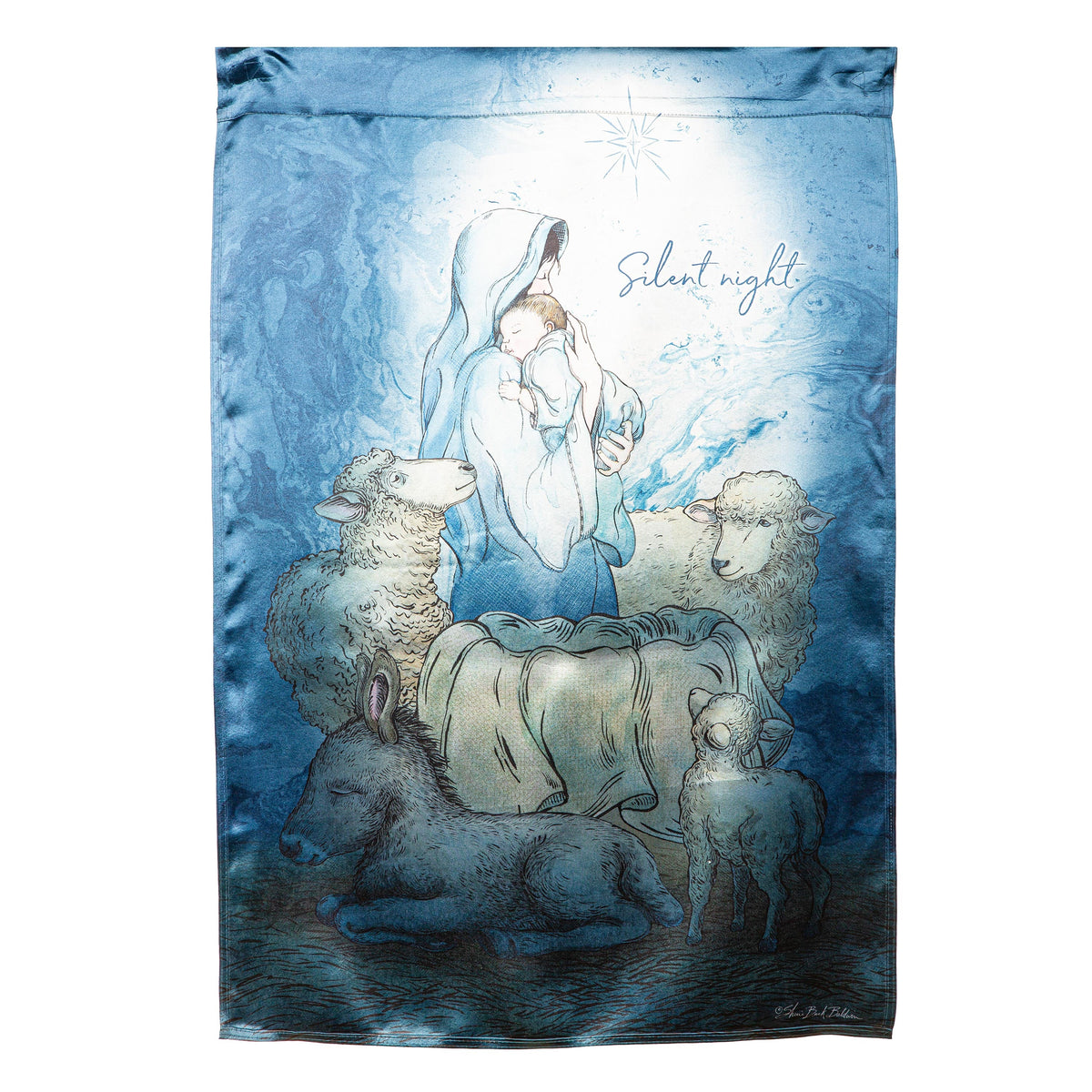 Silent Night Lustre House Flag