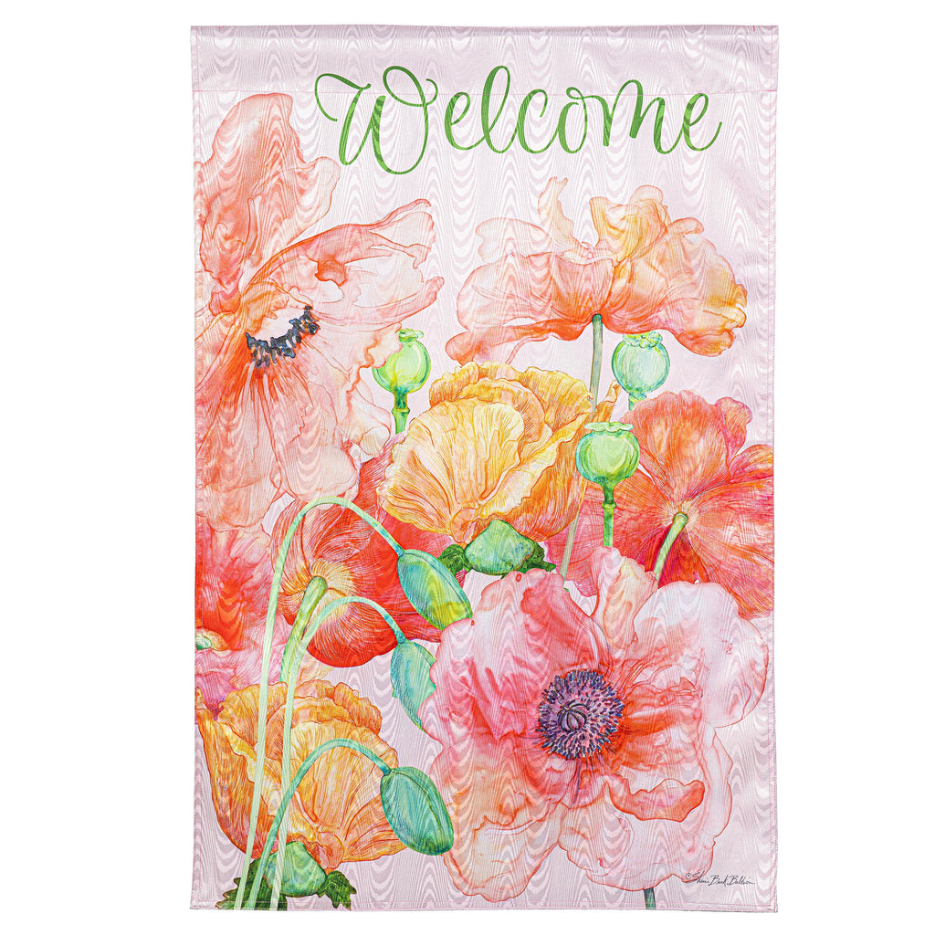 Poppies Moire House Flag