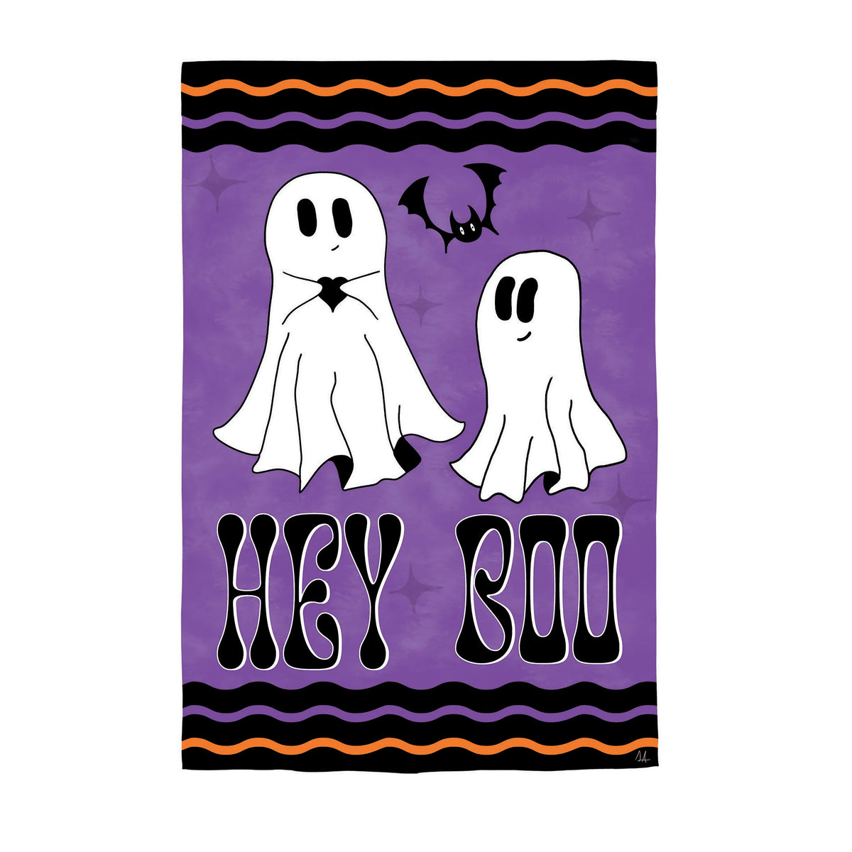 Hey Boo Suede Garden Flag