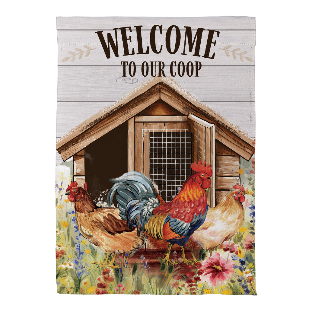 Petal & Plow Coop Suede Garden Flag