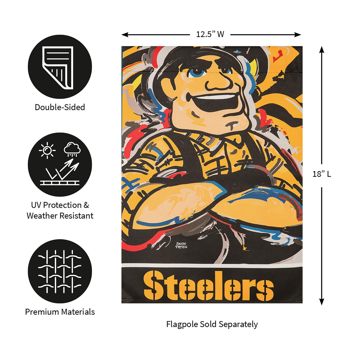 Pittsburgh Steelers, Suede GDN Justin Patten
