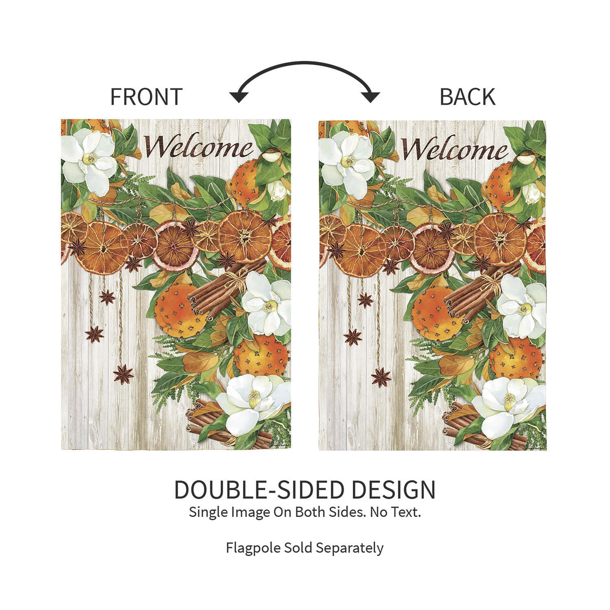 Welcome Fall Moire Garden Flag