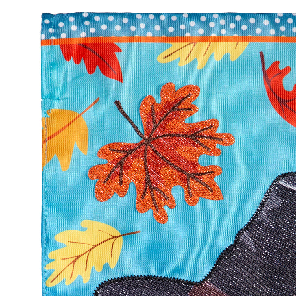 Turkey Time Applique House Flag