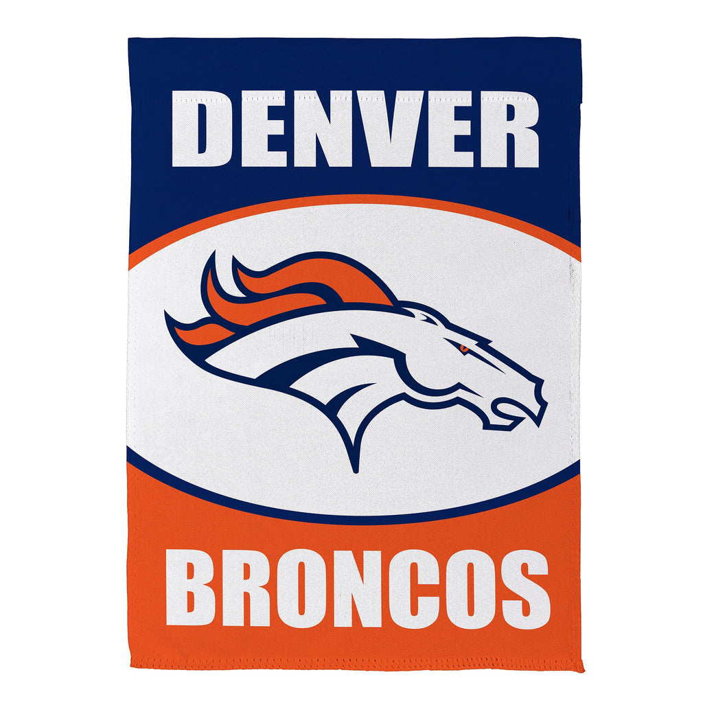 Denver Broncos Suede Garden Flag
