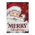 Cheerful Santa Applique House Flag