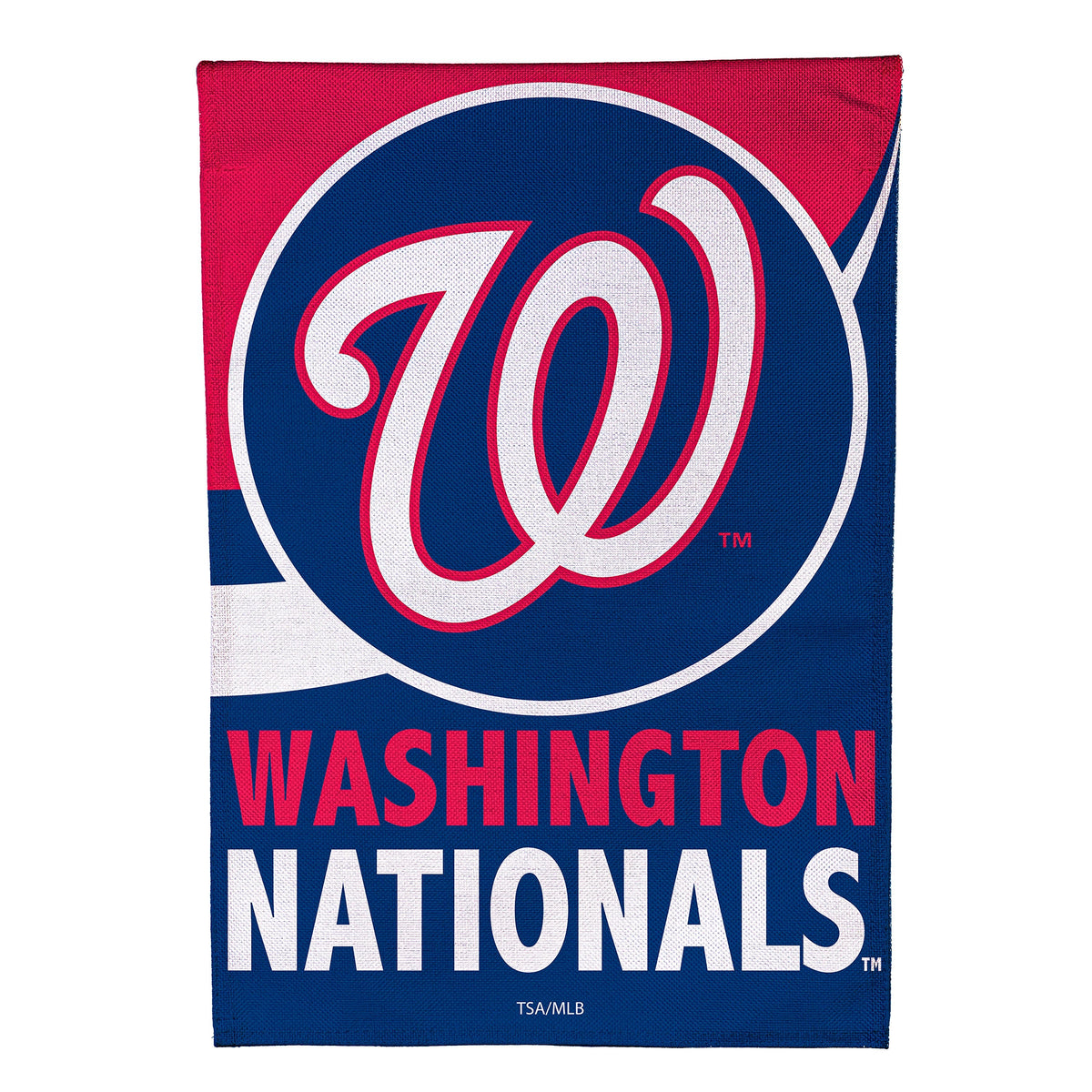 Washington Nationals Burlap House Flag