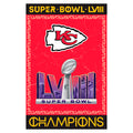 Kansas City Chiefs SB58 Champions Embossed Suede House Flag
