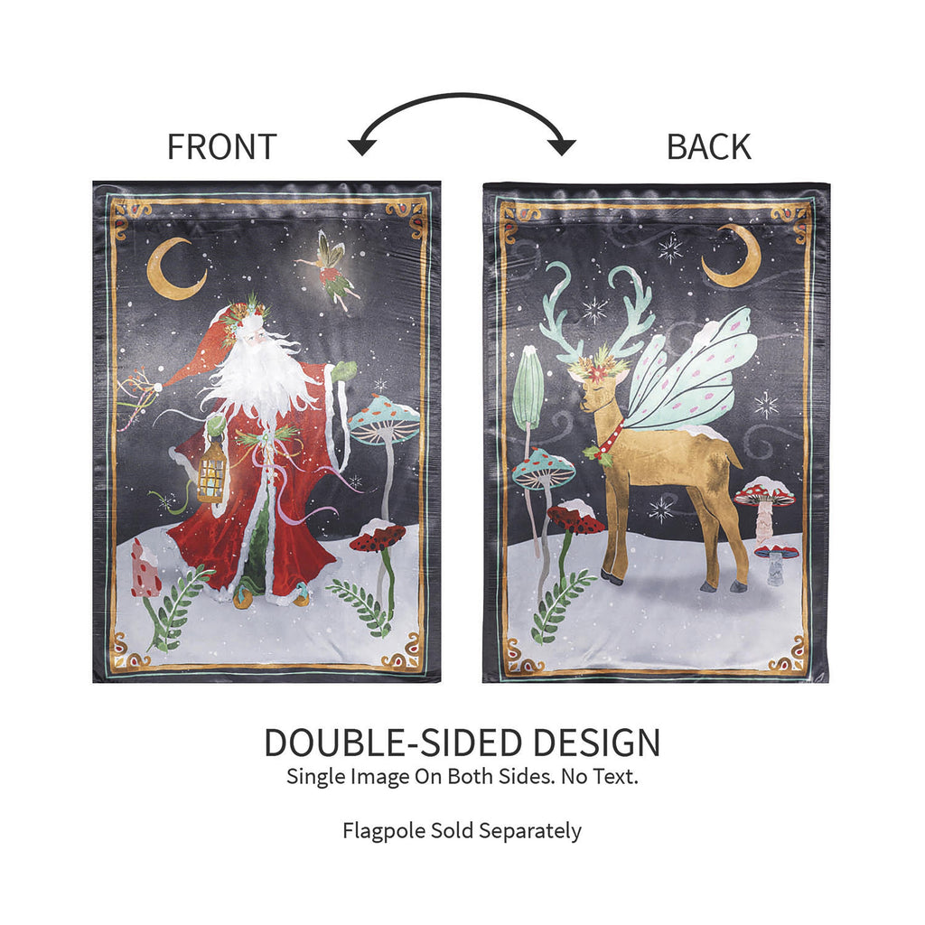 Santa's Forest of Wonder Reversible Lustre Garden Flag