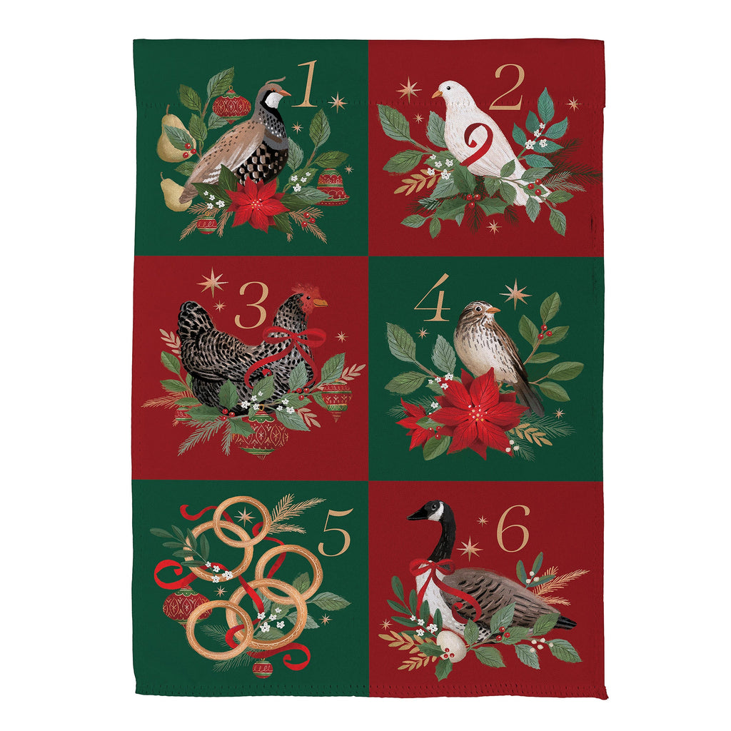 12 Days of Christmas Suede Garden Flag