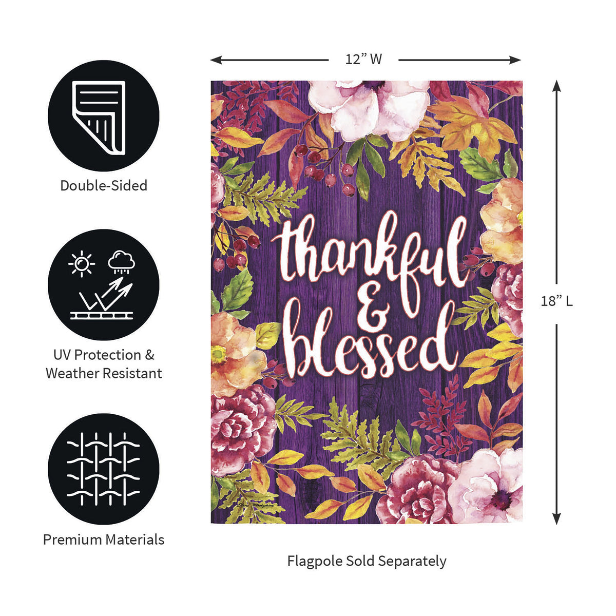 Blessed Moire Garden Flag