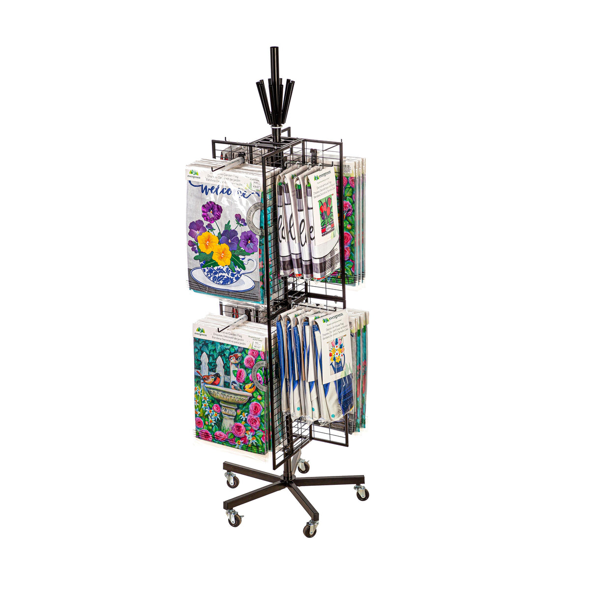 Flag Grid Display with Pinwheel Holder