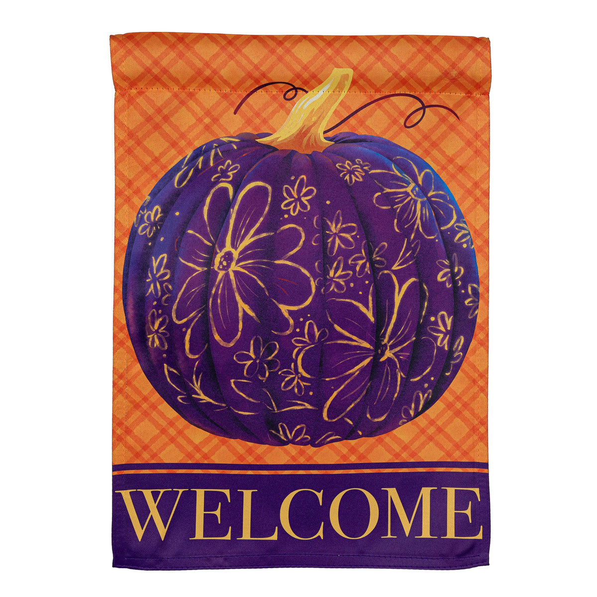 Damascus Pumpkin Suede House Flag