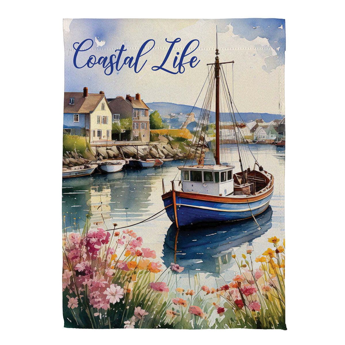 Coastal Life Suede Garden Flag