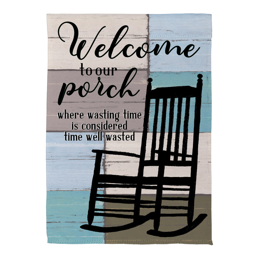 Porch Time Suede House Flag