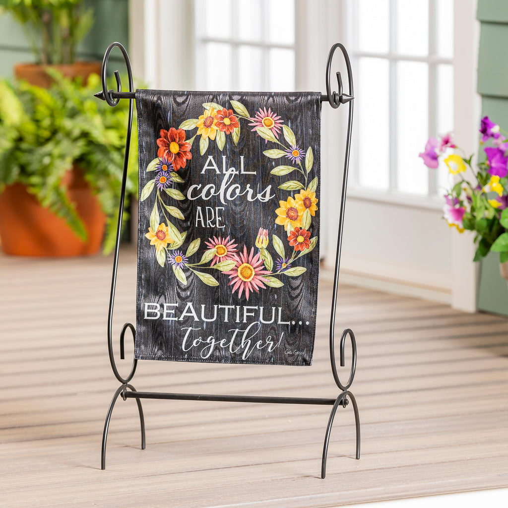 All Colors are Beautiful Together Moire Garden Flag