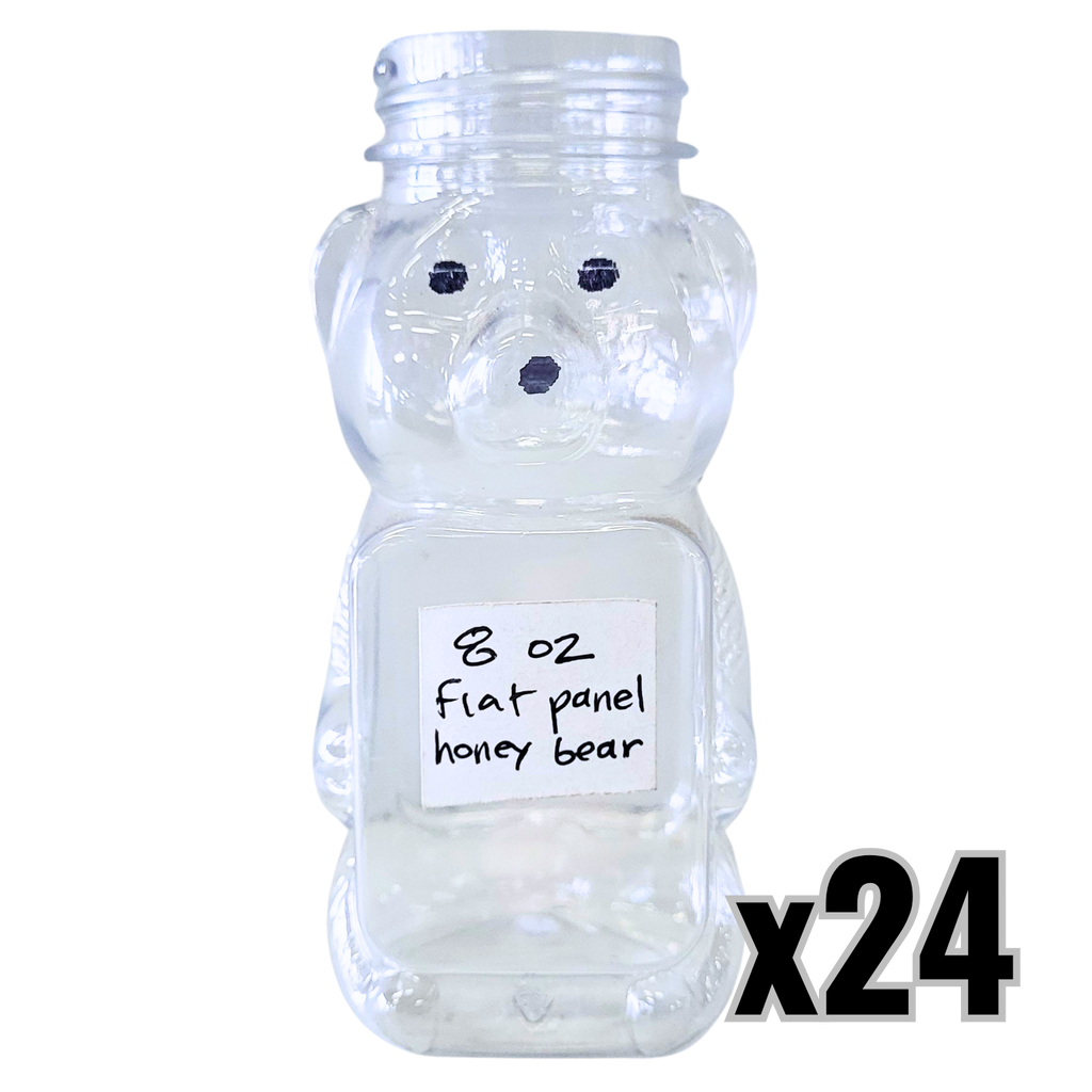 8 oz Plastic Flat Panel Honey Bears