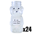 8 oz Plastic Flat Panel Honey Bears