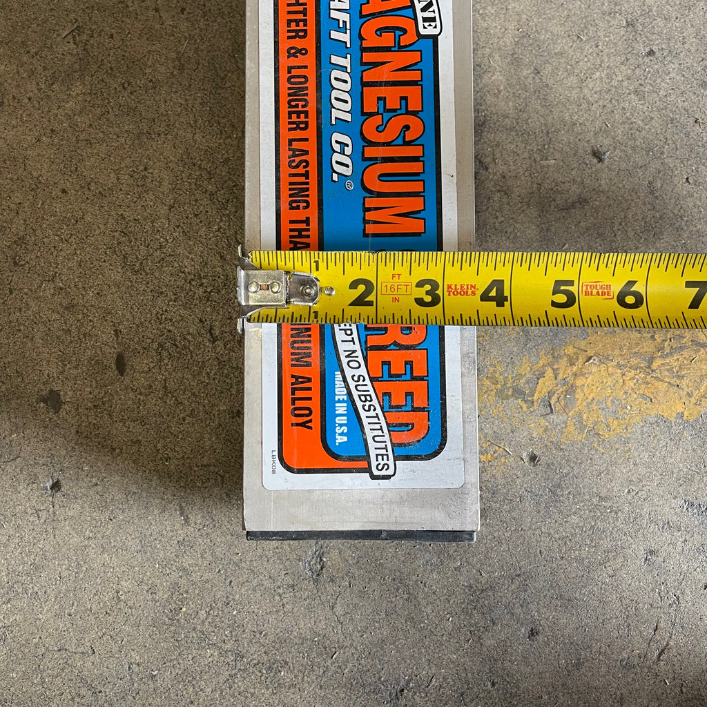 Z@ KRAFT TOOL CO. Magnesium Screed 192”x1 1/2”x3 1/2” CC616 (B)