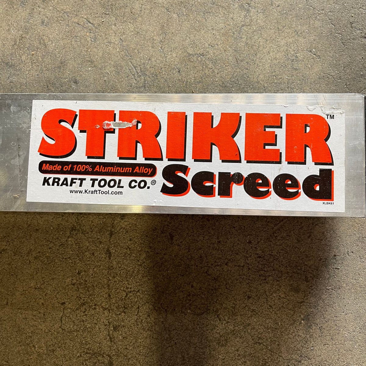 KRAFT TOOL CO. Striker Screed 192”x3-1/2”x1-1/2” ALUMINUM CC616AL