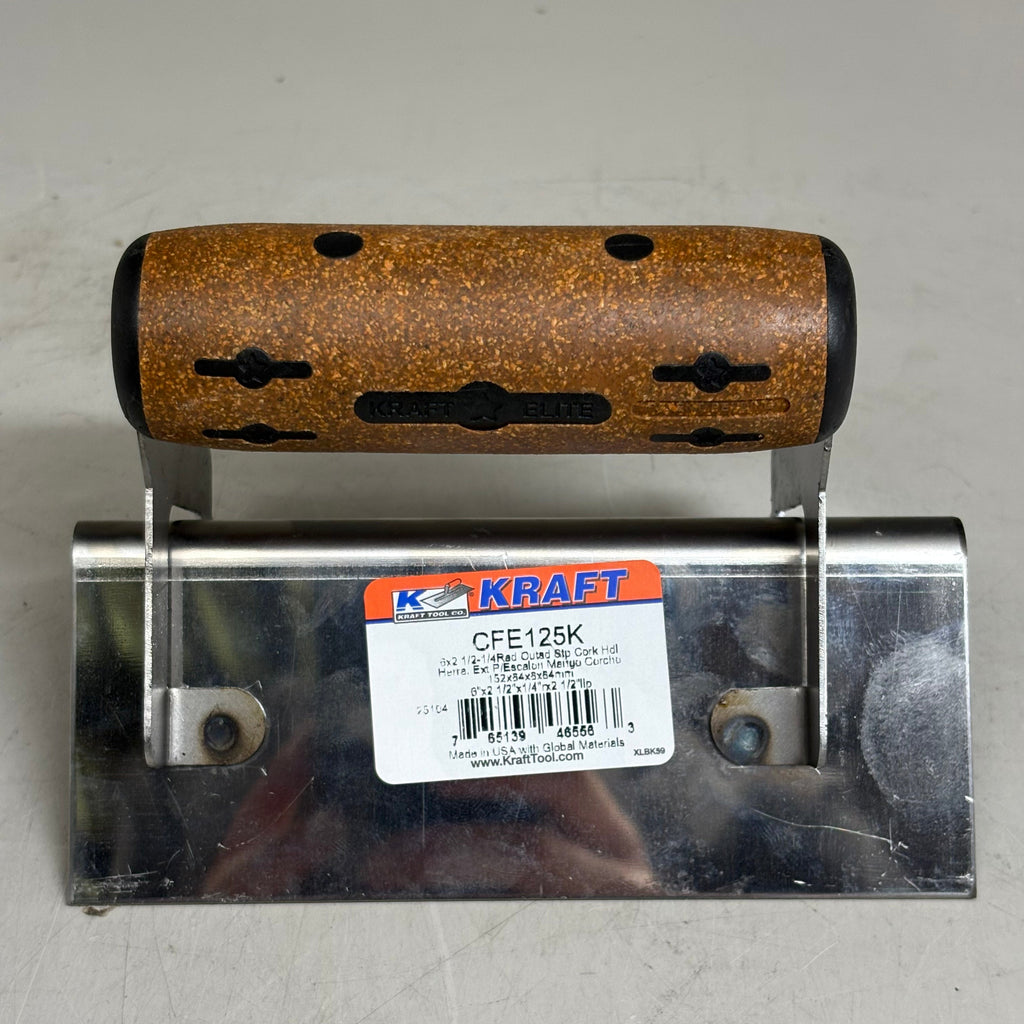 KRAFT TOOL CO Elite Series Five Star Outside Step Tool Cork Handle 6x2-1/2 1/4R