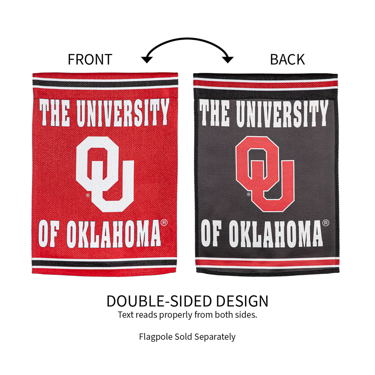 University of Oklahoma Embossed Suede Garden Flag