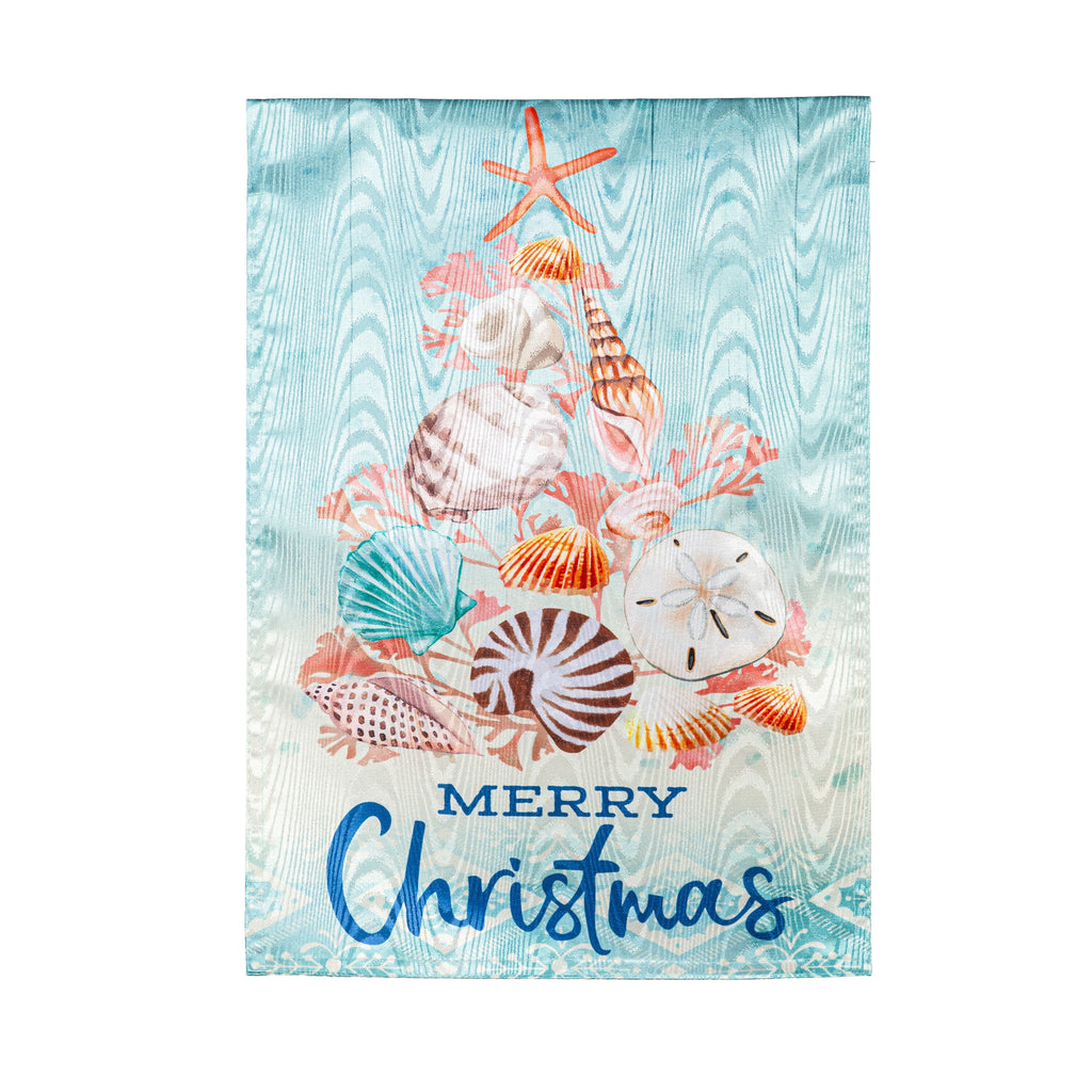 Seashell Tree Moire Garden Flag