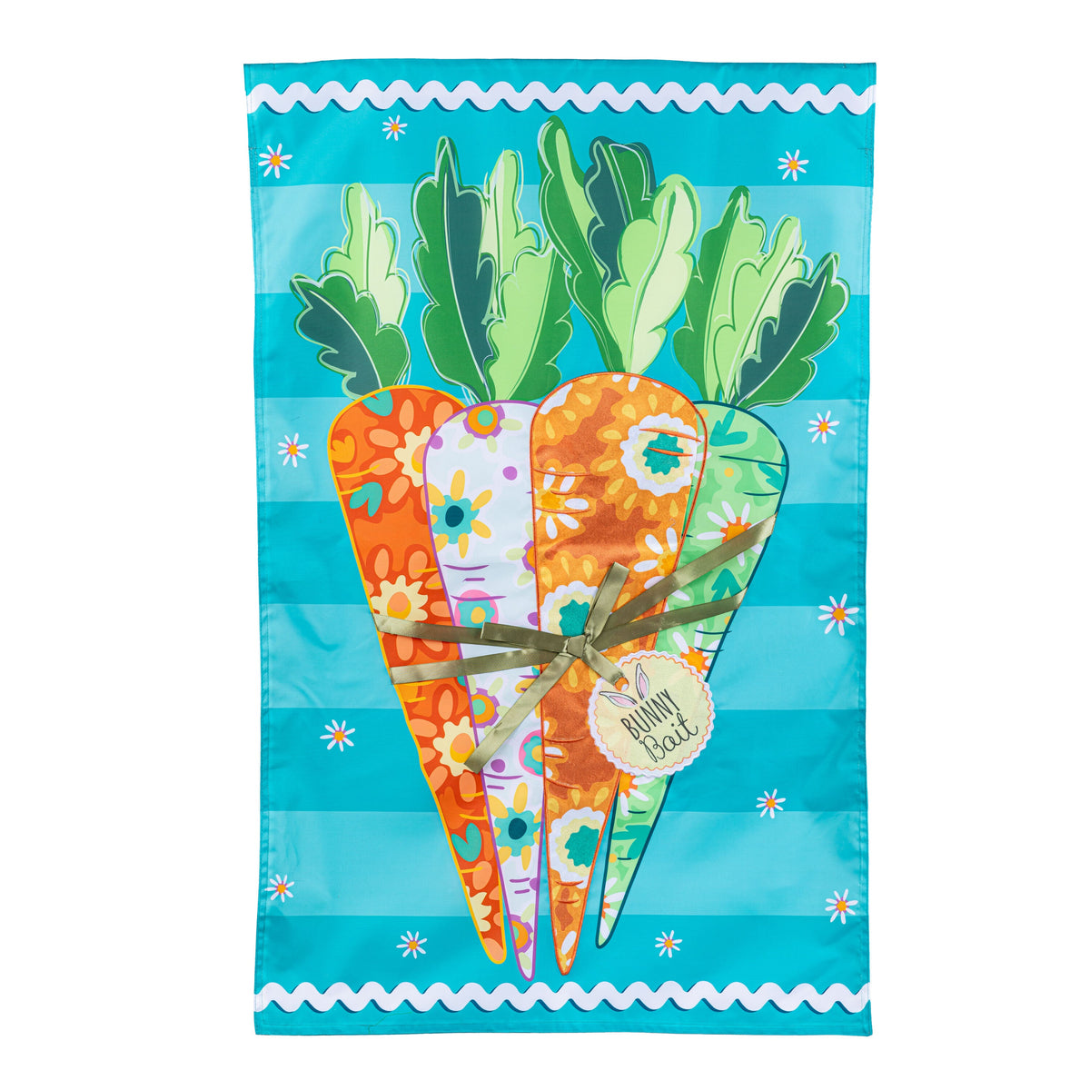 Bunny Bait Bunch Applique House Flag