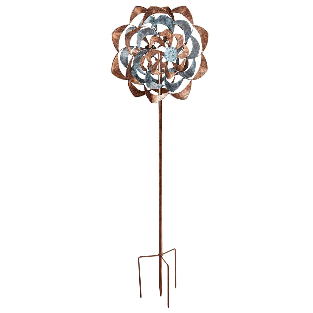 75"H Blue & Copper Edge Wind Spinner