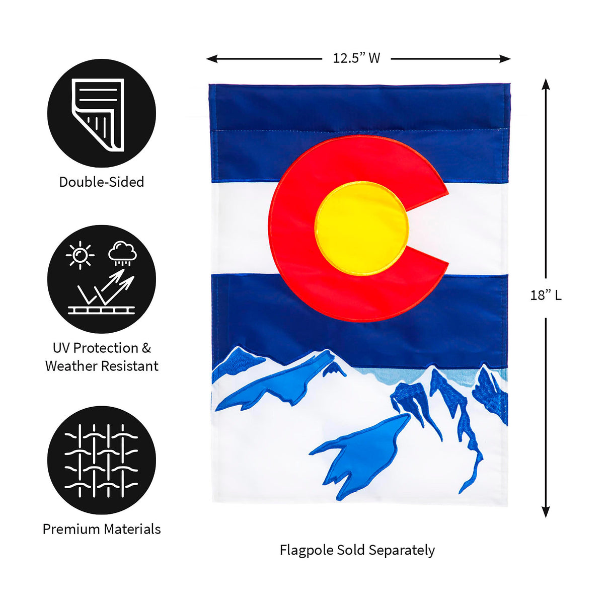 Colorado State Garden Applique Flag