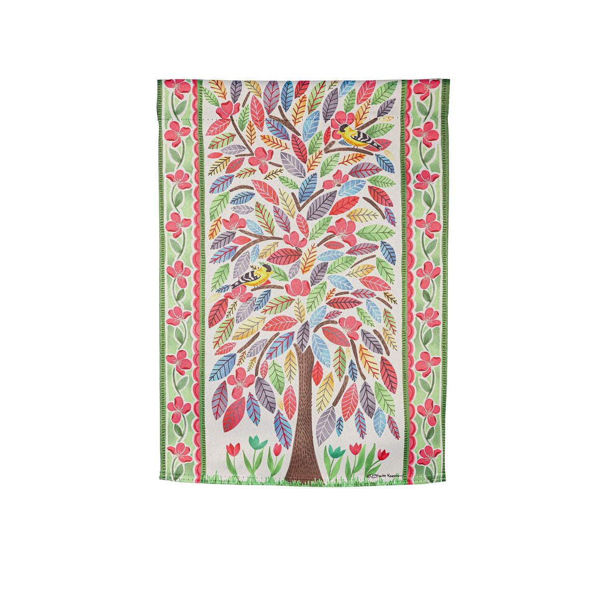 4 Season Trees Suede Garden Flag, Set of 4