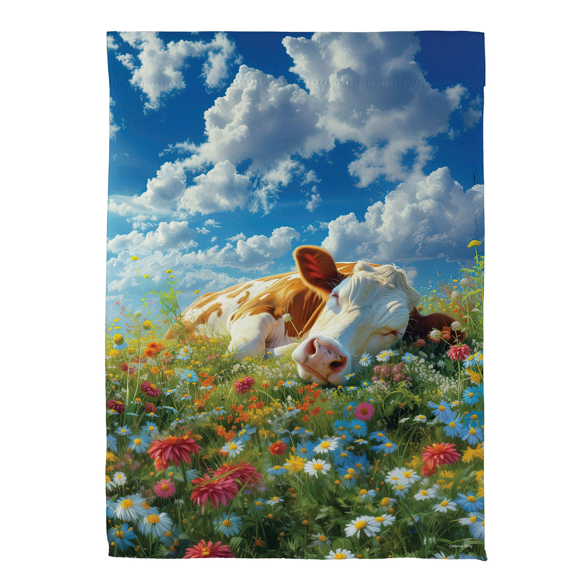 Summer Rest Suede Garden Flag