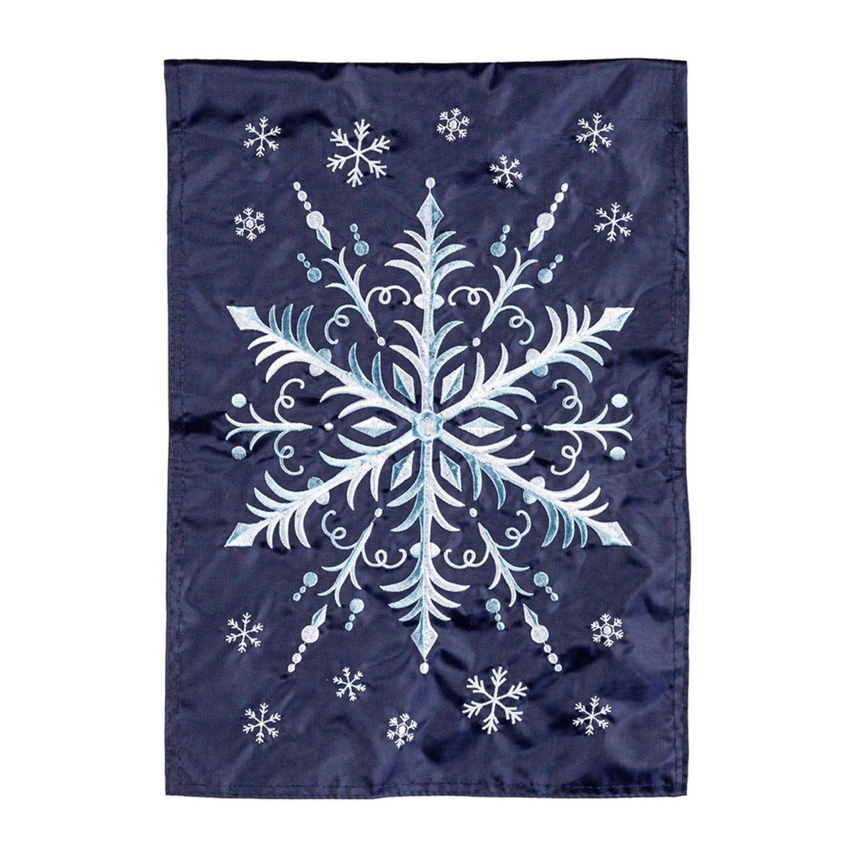Snowflake Applique House Flag