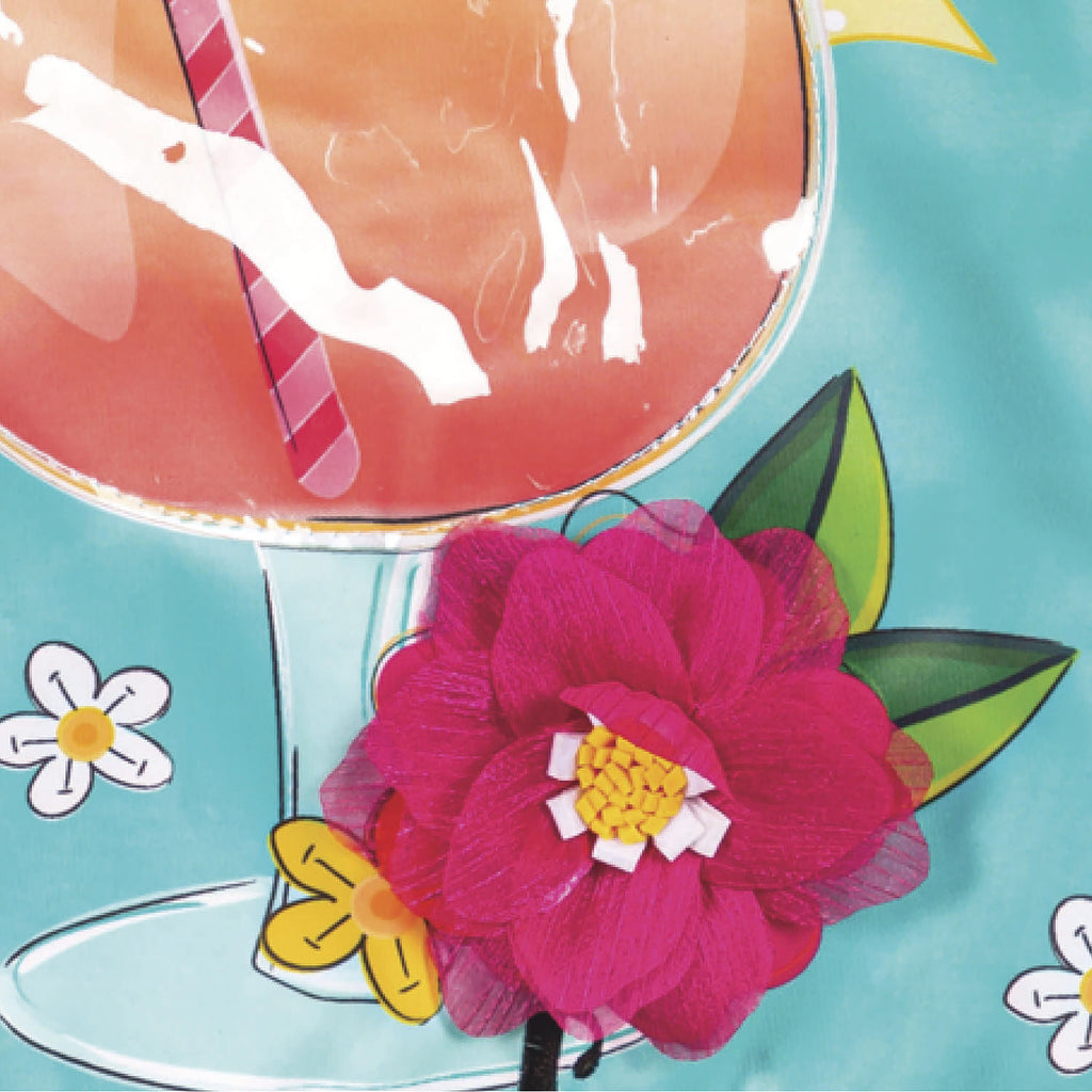 It's Happy Hour Somewhere Applique Garden Flag