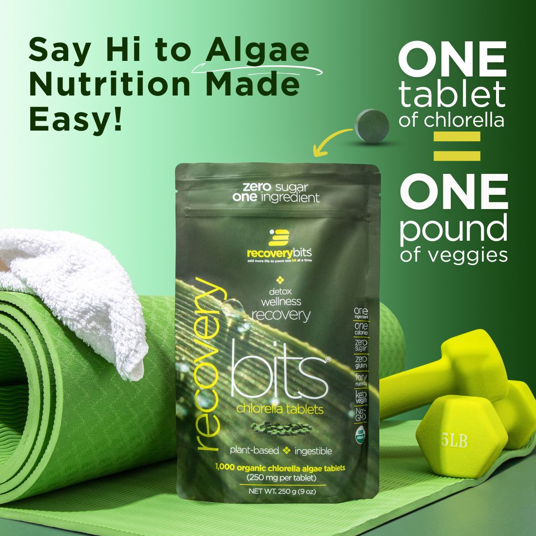 RECOVERYbits® Chlorella | Large Bag